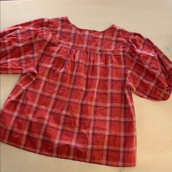 Madewell plaid buttoned shirt sz M - Picture 5 of 7